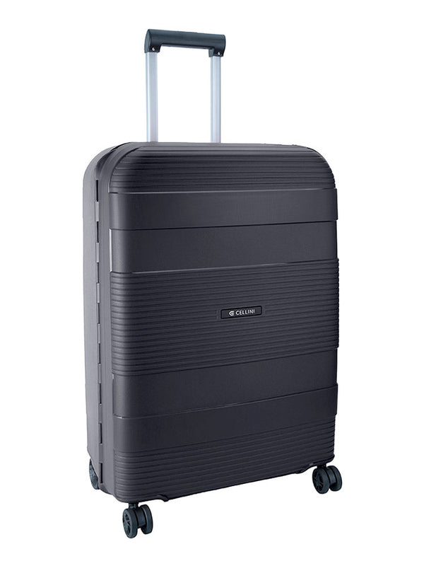 Cellini Safetech Medium 65cm 4 Wheel Trolley Case Black