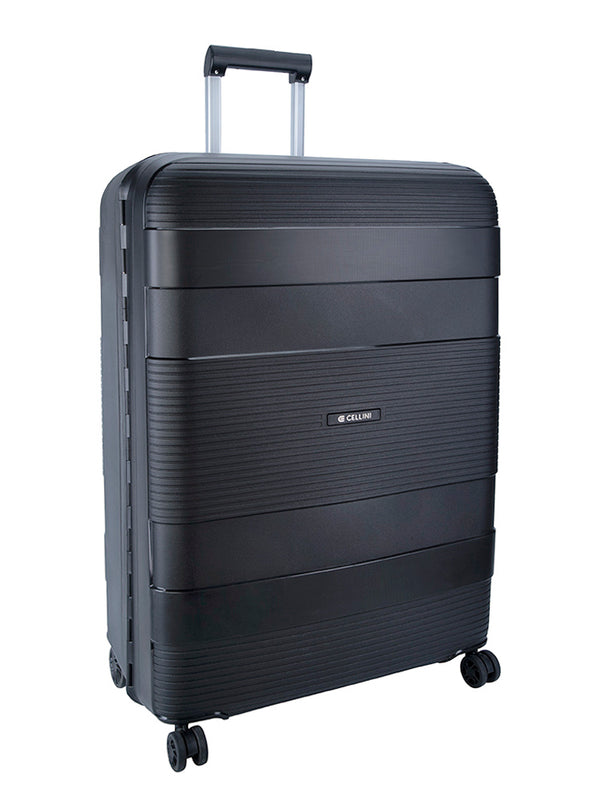 Cellini Safetech Large 75cm 4 Wheel Trolley Case Black