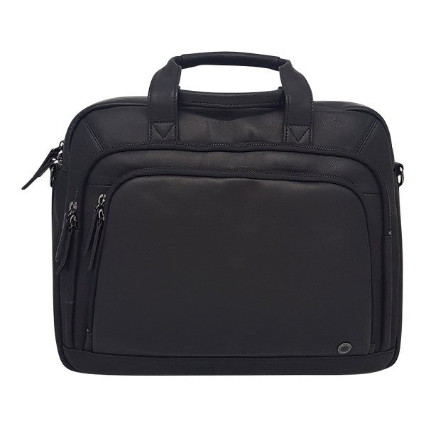 Gino De Vinci Colombian Leather Briefcase Black