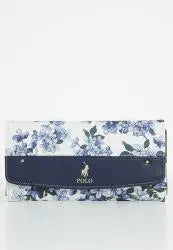 Polo Floral Clutch Purse - Blue
