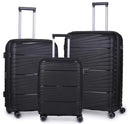 Pierre Cardin Montpellier Luggage Spinner 3 Piece Set Black