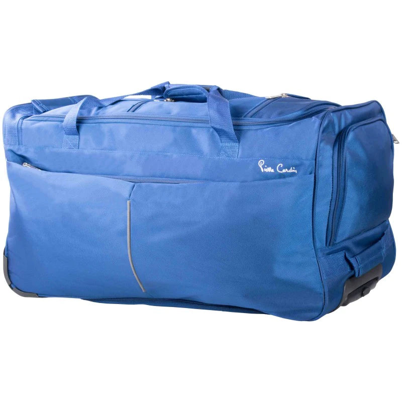 Pierre Cardin 79cm Large Duffel Bag On Wheels with Backpack Straps| Blue