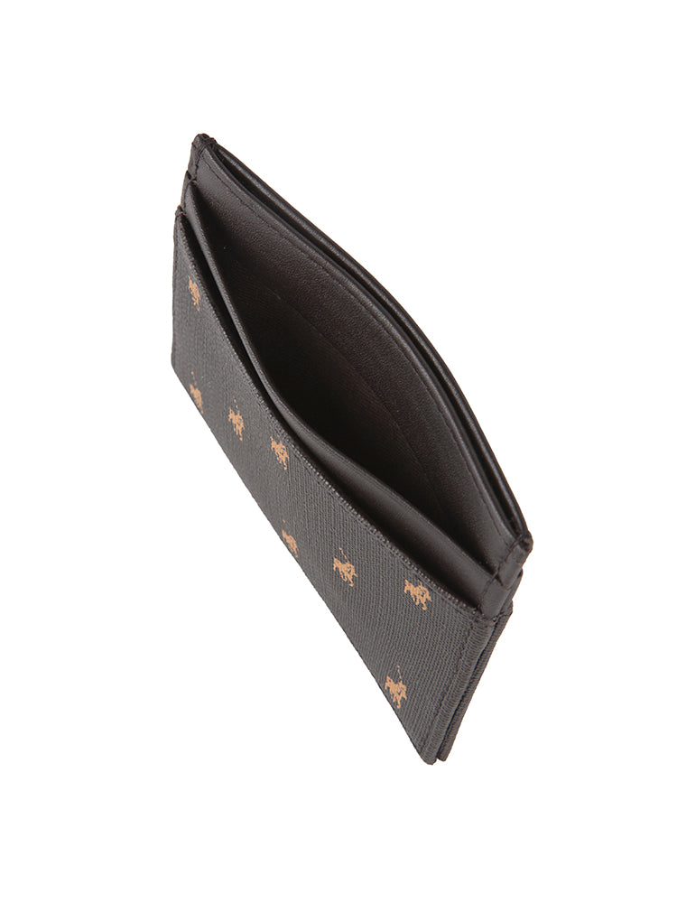 Polo Signature Credit Card Holder Brown