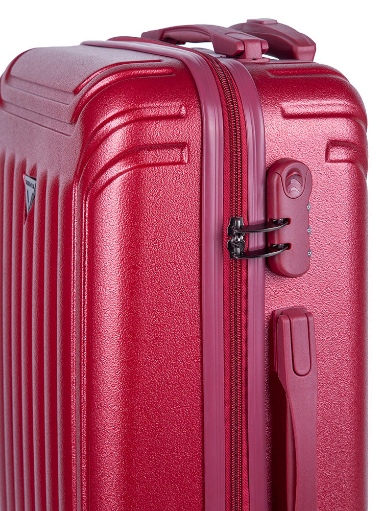 Voyager Duro 4 Wheel Carry On Trolley Case Red